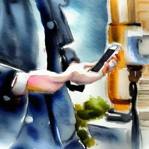 Person Paying with a Mobile Phone